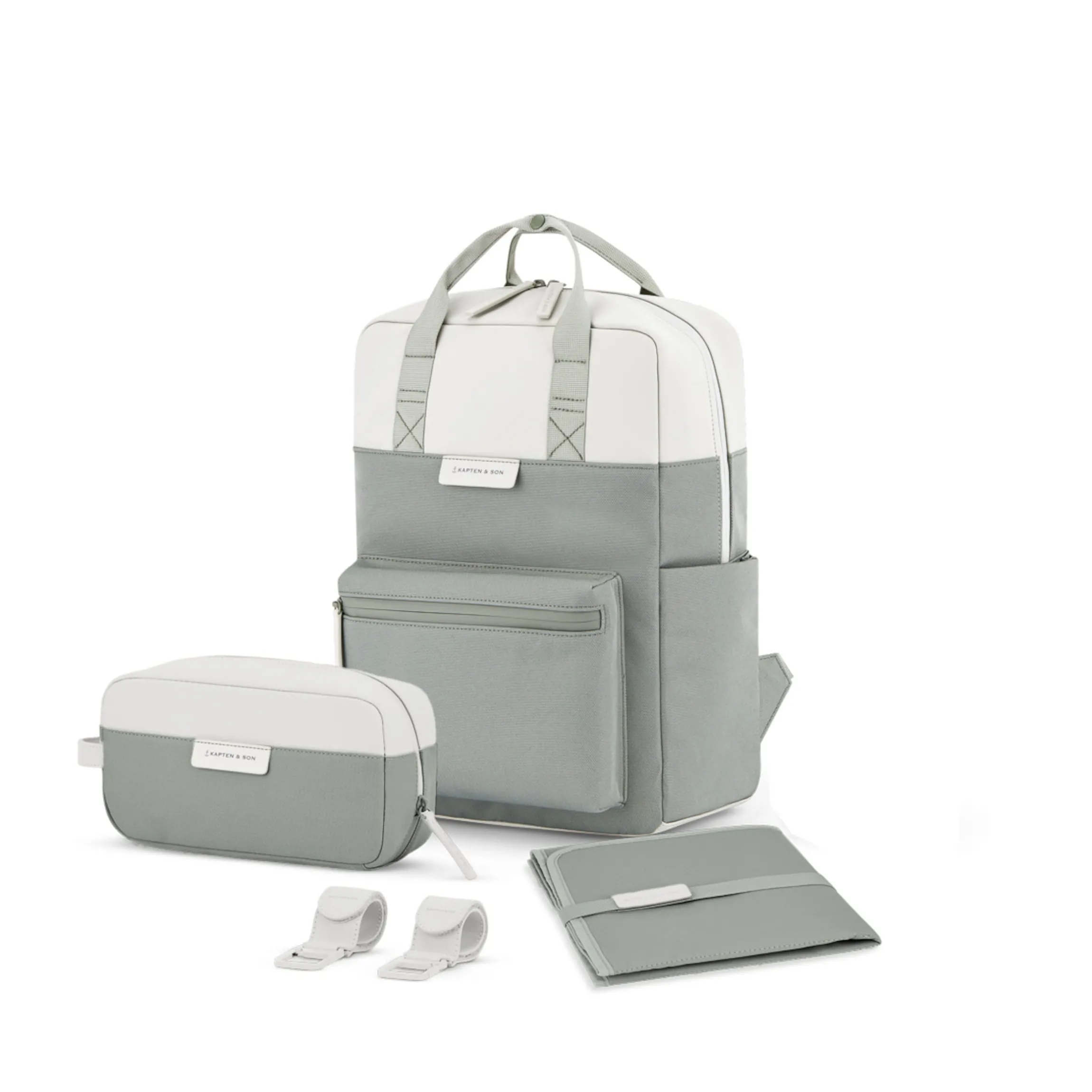 Bergen Pro Diaper Backpack Set Muted Sage