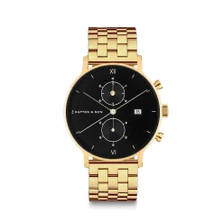 Chrono Small Gold Black Steel