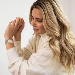 Grace Light Gold Cream Woven Steel