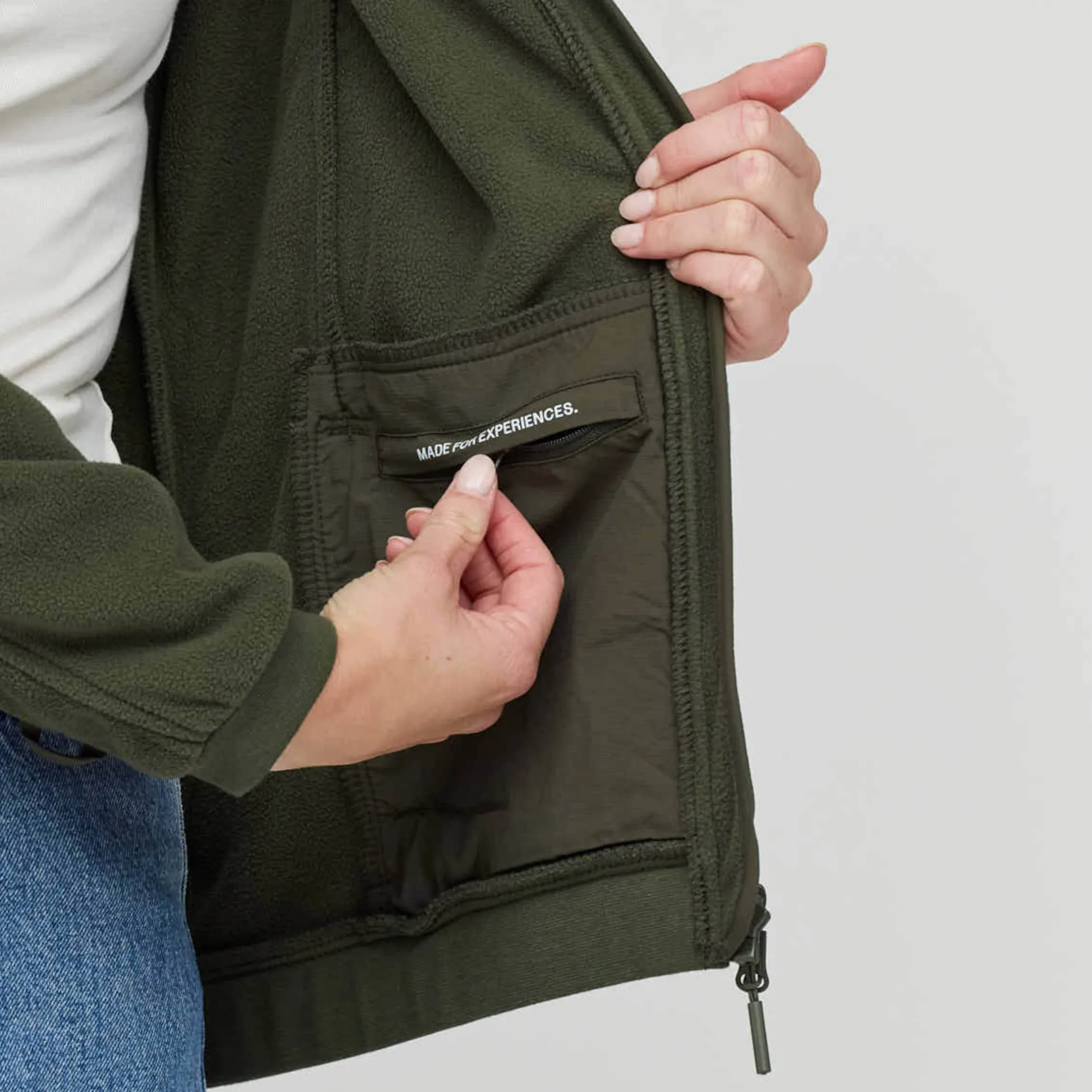 Light Fleece Jacket Olive