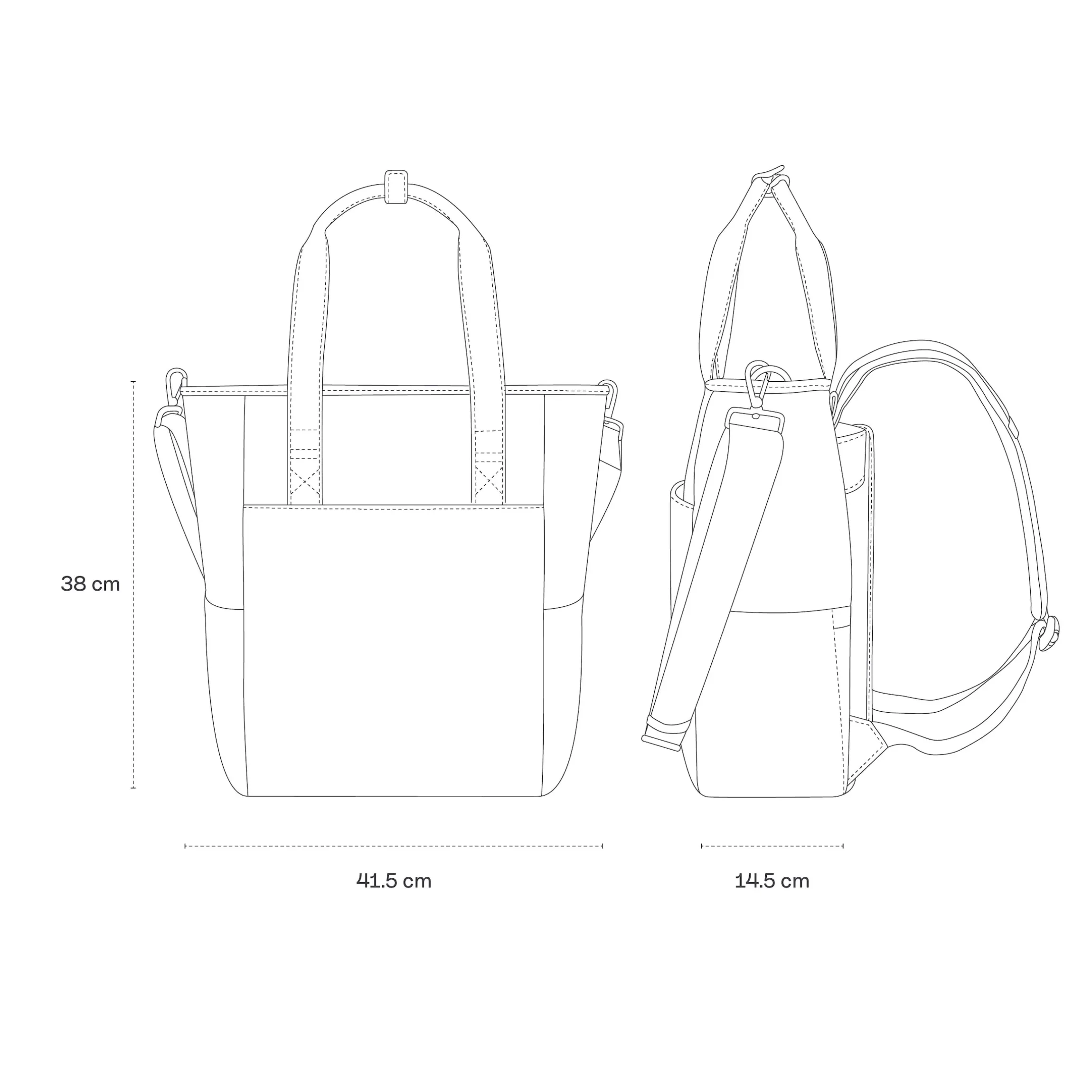 Lindby Pro Diaper Backpack Set All Black