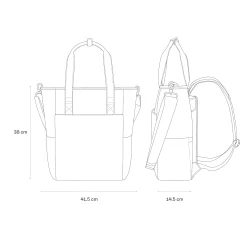 Lindby Pro Diaper Backpack Set Leo Dark Brown
