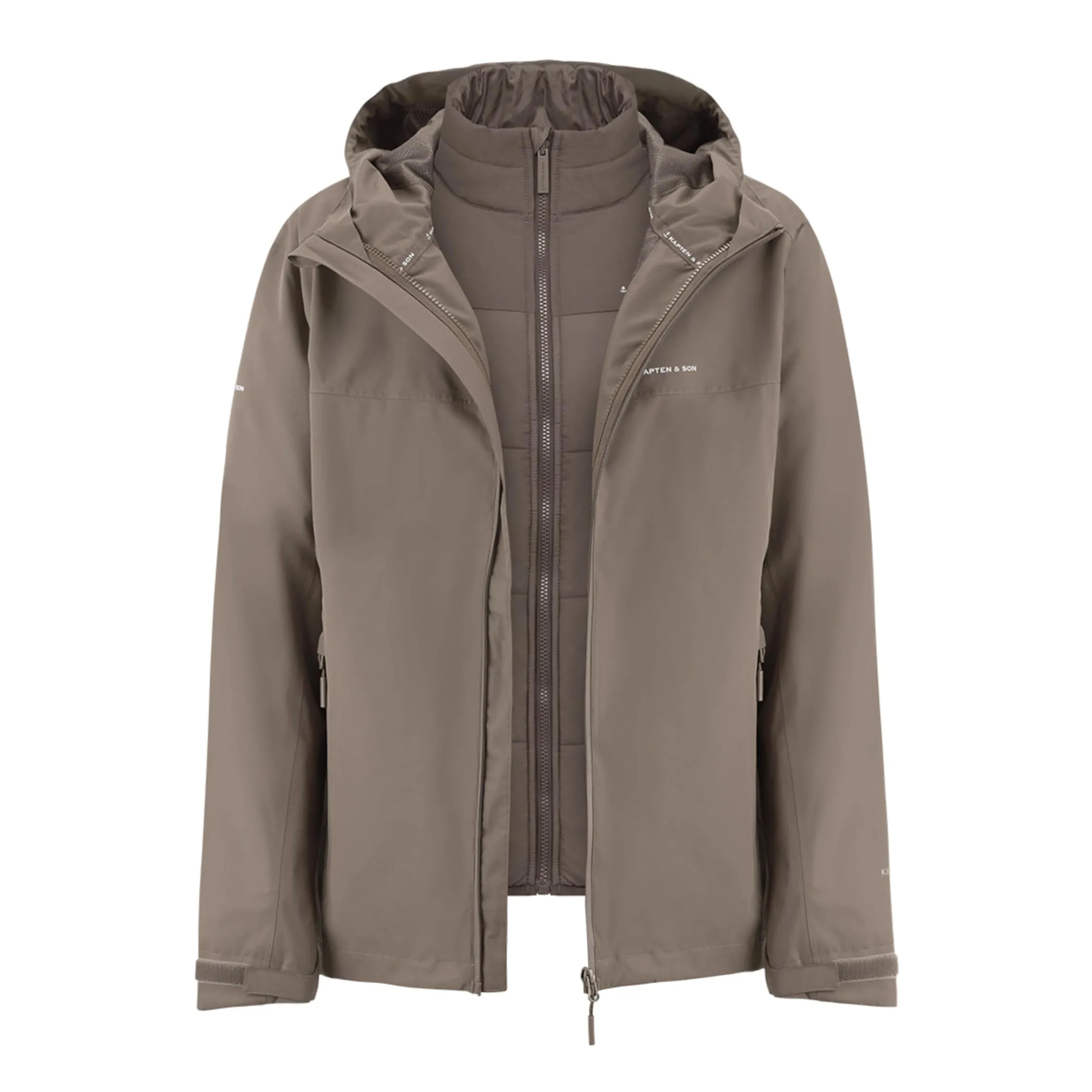 Puffer 3in1 Rain Jacket Taupe