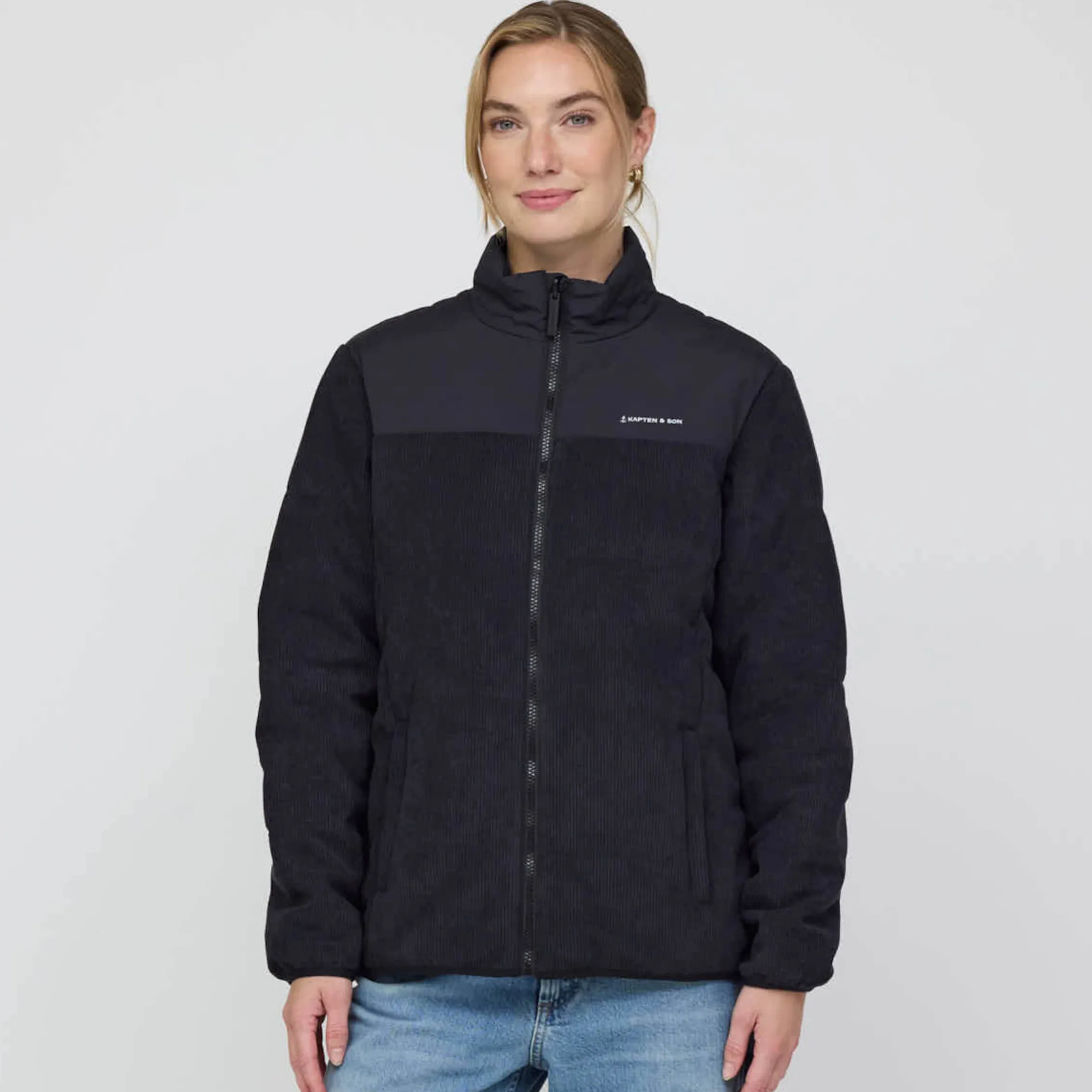 Puffer Jacket Cord All Black