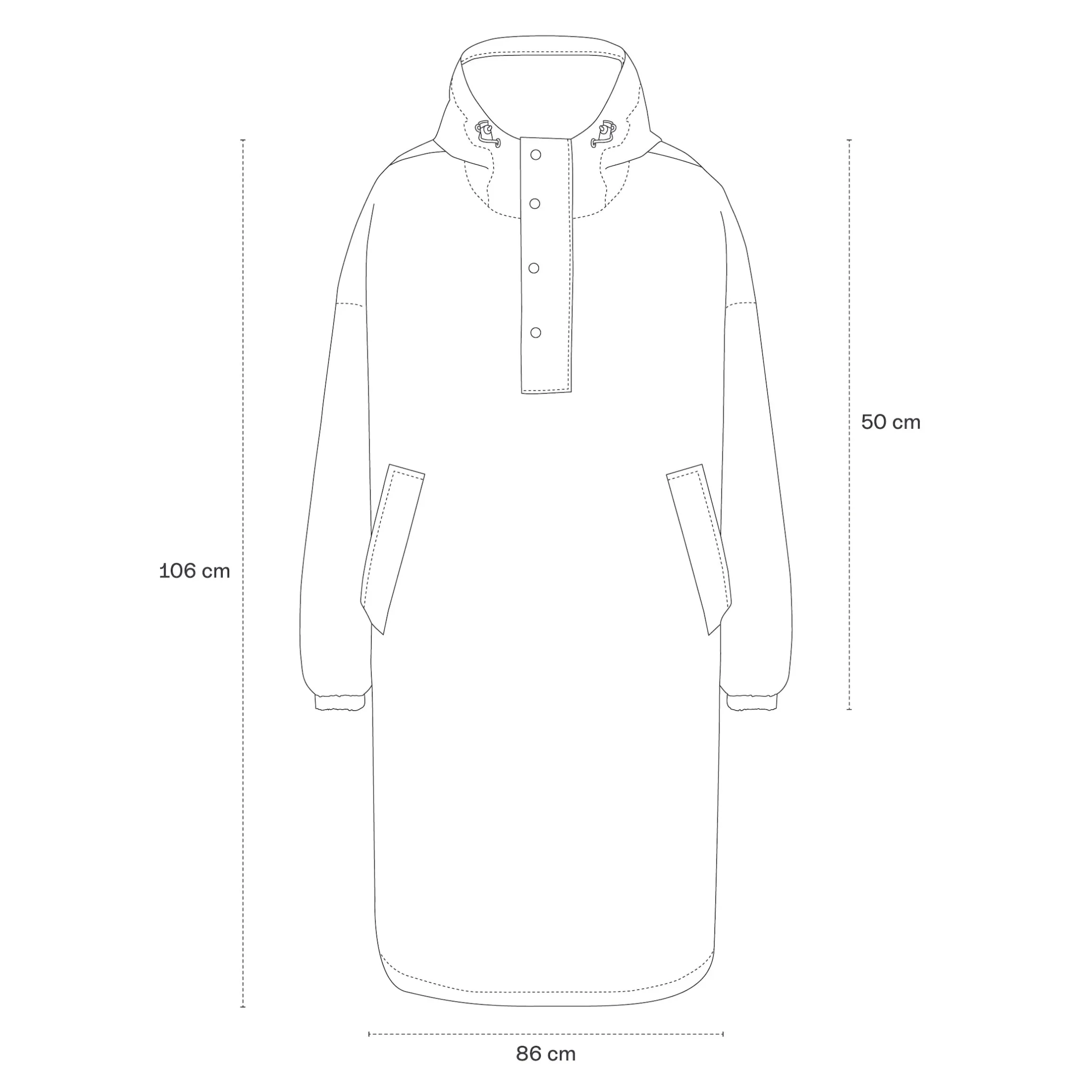 Rain Poncho Muted Rose