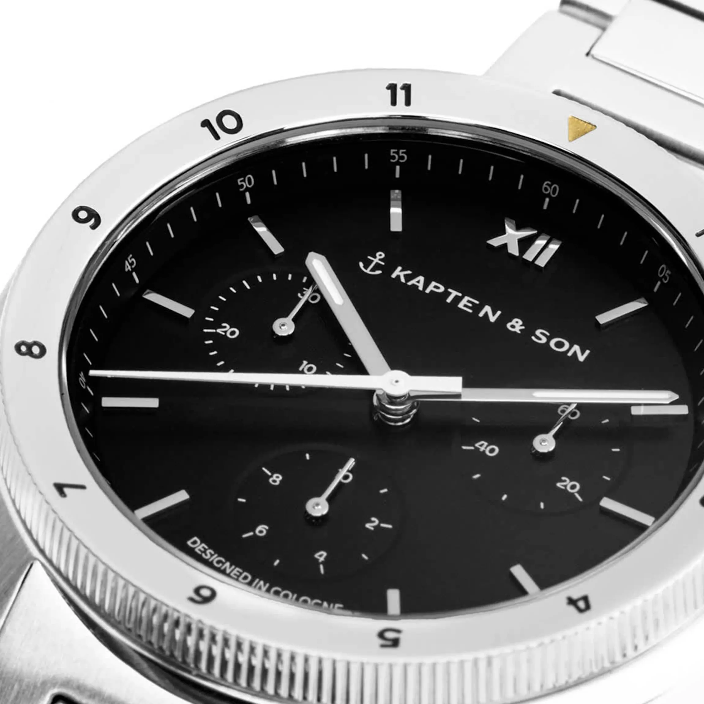 Rise Small Silver Black Steel