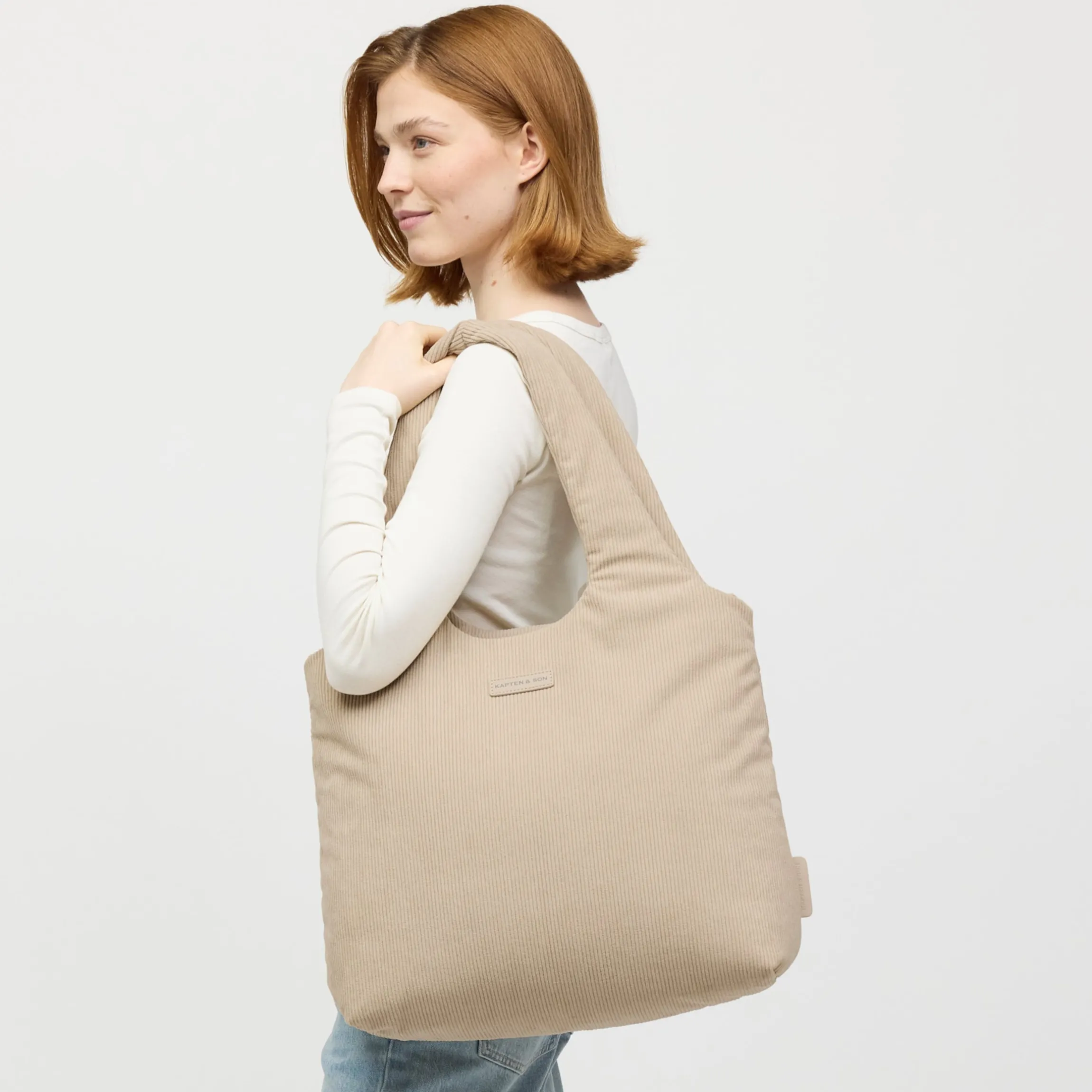 Skara Cloud Shopper Cord Dusty Sand