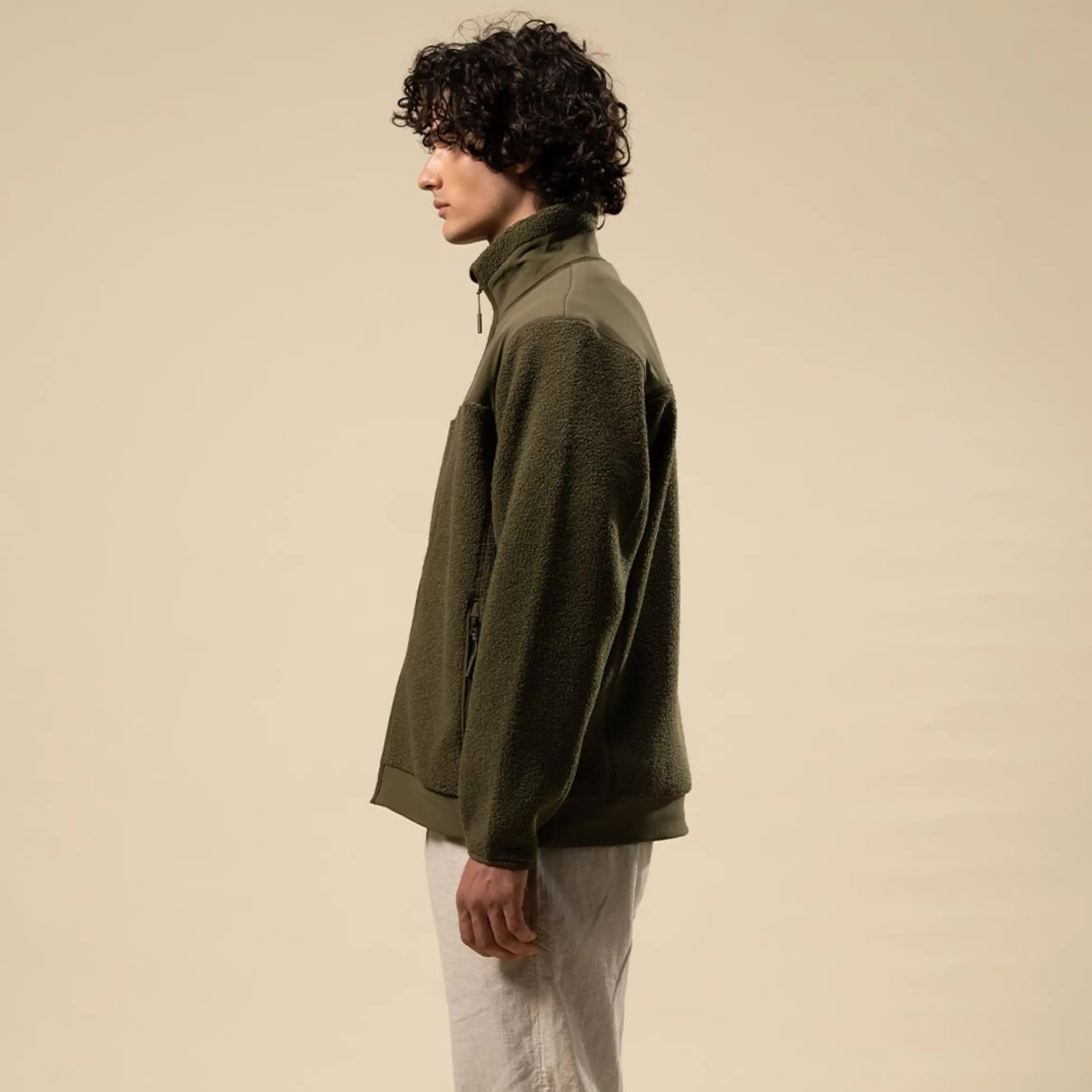 Teddy Fleece Jacket Forest Green