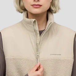 Teddy Fleece Vest Sandstone