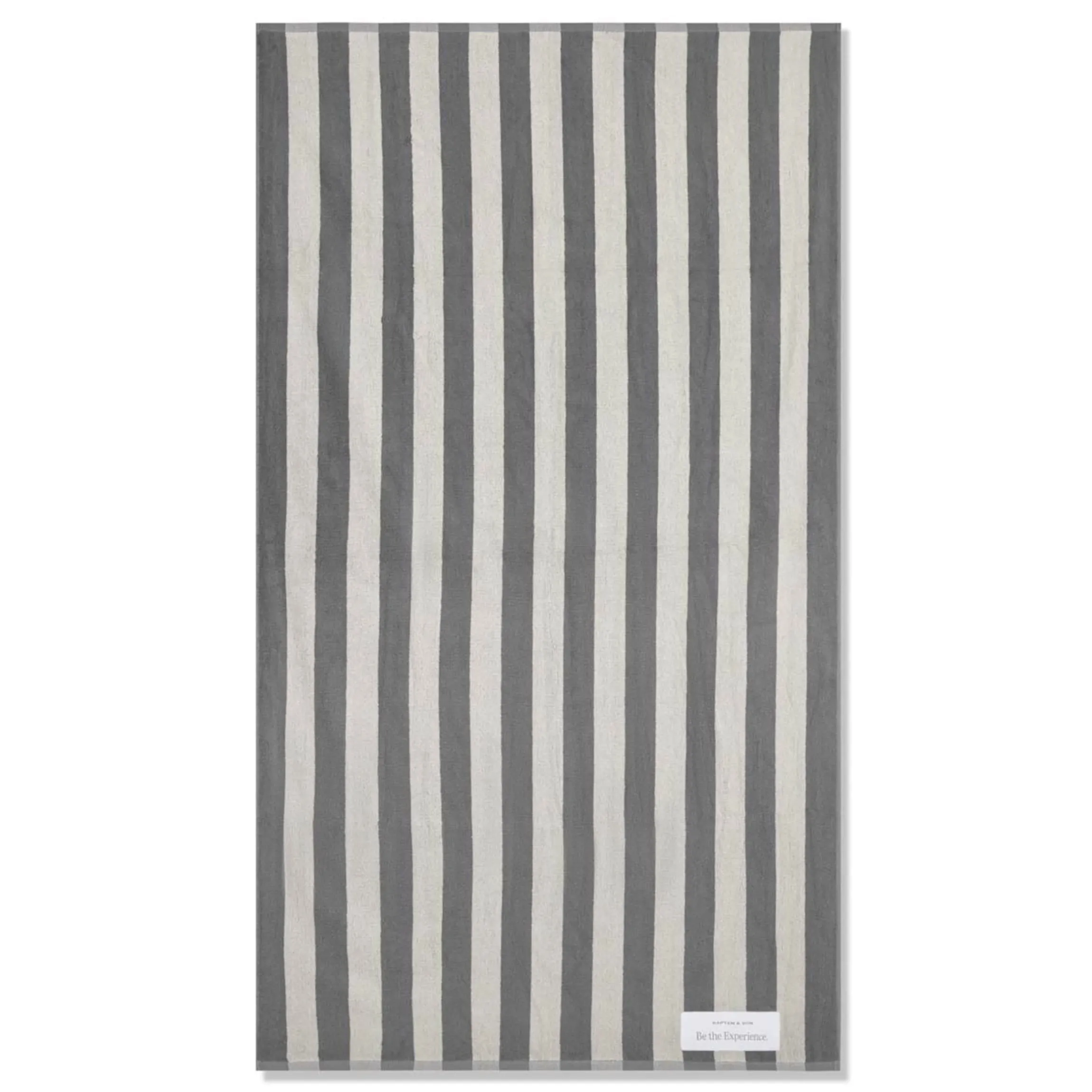 Towel Sand Black Stripe