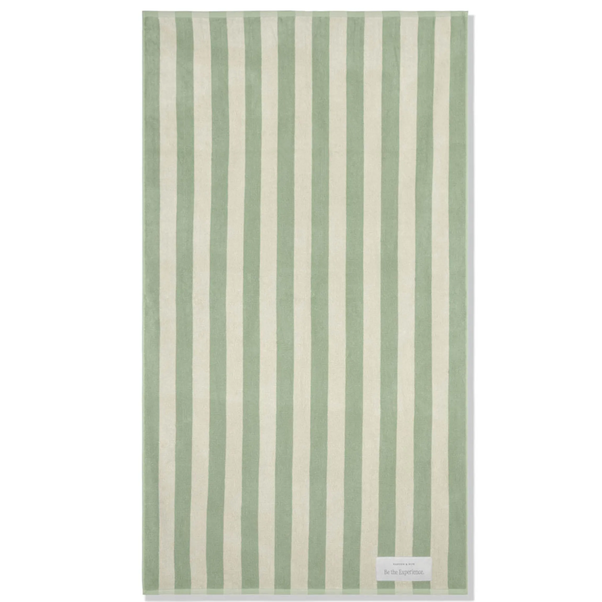 Towel Sand Green Stripe