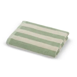 Towel Sand Green Stripe
