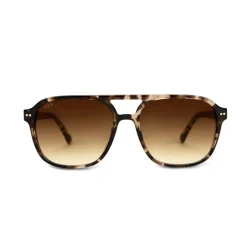 Zurich Oversize Crystal Tortoise Brown