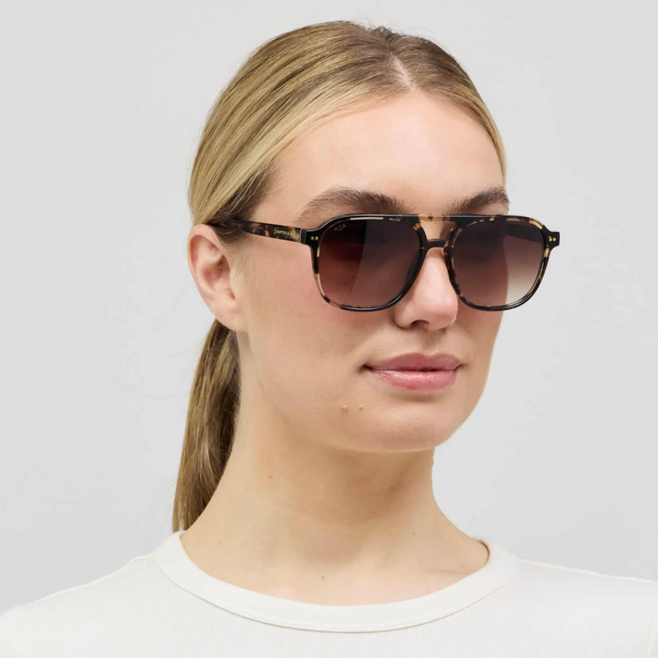 Zurich Oversize Crystal Tortoise Brown