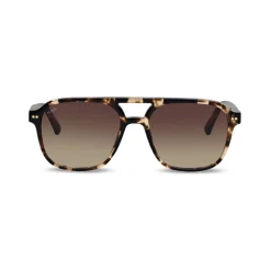 Zurich Oversize Small Crystal Tortoise Brown