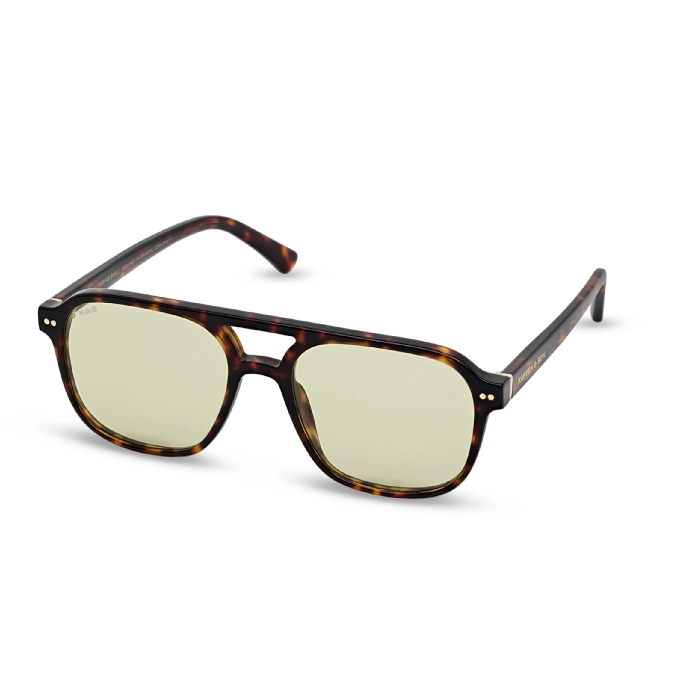 Zurich Oversize Small Dark Tortoise Green